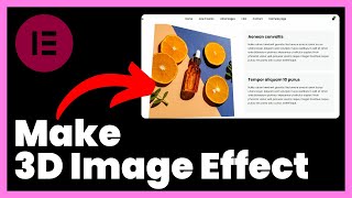 How to Make 3D Image Effect in Elementor