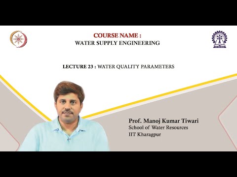 Lecture 23: Water Quality Parameters