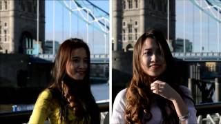 Christmas in London - me and my twin sister