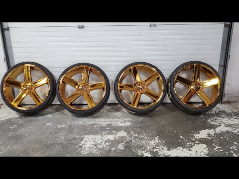 24" DUB BALLERS from chrome to "GOLD"