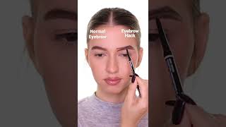 NEW Eyebrow Hack 😮 #shorts #makeup #eyebrows