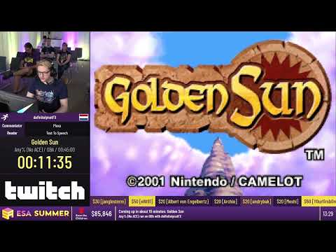 Golden Sun [Any% (No ACE)] by definitelynotFX - #ESASummer22