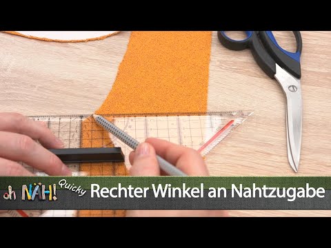 Rechter Winkel an Nahtzugabe - oh NÄH! Quicky