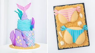 Make a SPLASH 💦  with These SUMMER CAKE Ideas 👙 Chocolate Mermaids & Sugar Bikinis