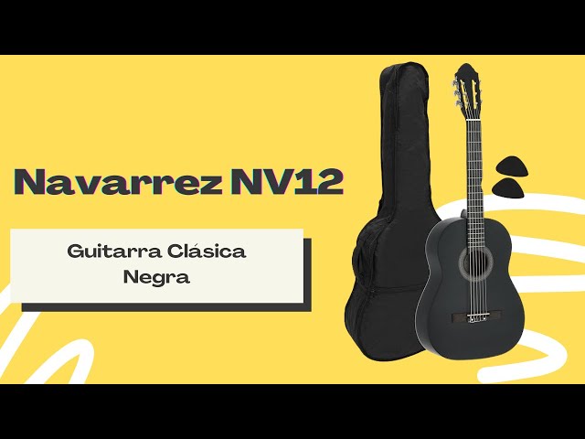 Vídeo relacionado con Juan Miguel Navarrez guitarra de concierto, guitarra clásica, 4/4 negro, incl. funda