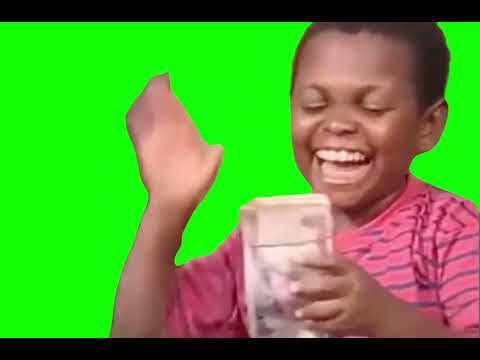 Black Kid saying "40 Thousand Dollars! I am rich!" meme - Green Screen