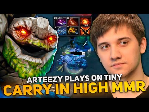 Arteezy plays on Tiny CARRY in HIGH MMR