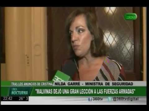 Garré dijo que la denuncia sobre militarización en el Atlántico Sur es un advertencia al mundo