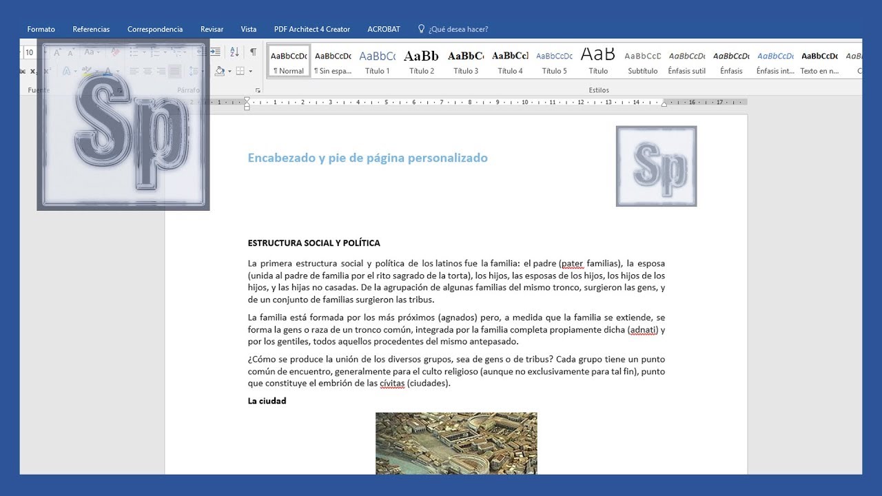 Word - Agregar y modificar encabezados y pies de página diferentes en Word. Tutorial en español HD