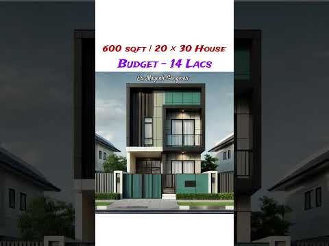 600 sqft duplex house plan and design 3bhk | 20×30 house design 3d elevation | Architect design 3BHK