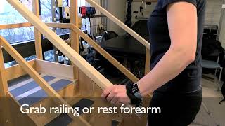 Stairs Non Weight Bearing with Crutch and Railing
