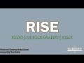 Rise Piano Accompaniment Lyrics
