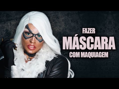 Fazendo Máscara com Maquiagem | Black Cat Mask Makeup por Suzie Sarah Glock