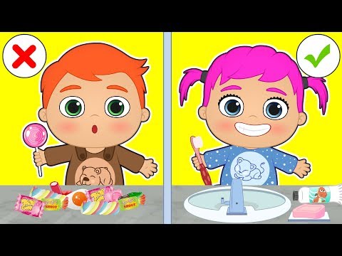 BEBES ALEX Y LILY 😁Aprende a lavarte los dientes antes de ir a dormir | Dibujos animados educativos