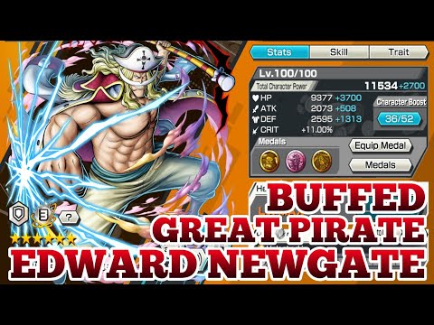 BUFFED GREAT PIRATE EDWARD NEWGATE GAMEPLAY | ONE PIECE BOUNTY RUSH | OPBR
