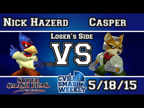 Cville Smash - Nick Hazard (Falco, Fox) Vs Casper (Fox)  - Loser's Quarters -Melee