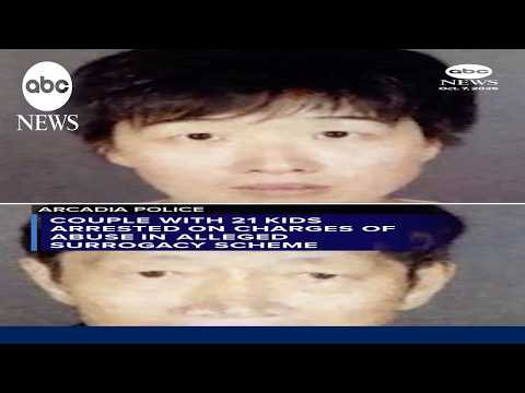 Couple with 21 kids arrested on charges of child abuse in alleged surrogacy scheme