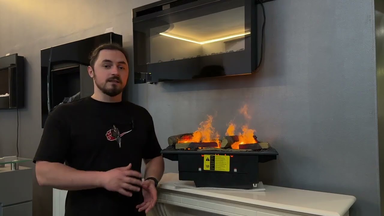 Електрокамін ірландський з дровами декоративний Dimplex Cassette 600 LED LOG чорний пластиковий