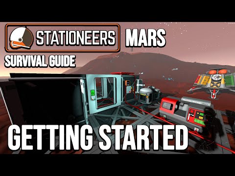 Stationeers Mars Survival Getting Started Guide - The Initial Base Setup from scratch - ep 1