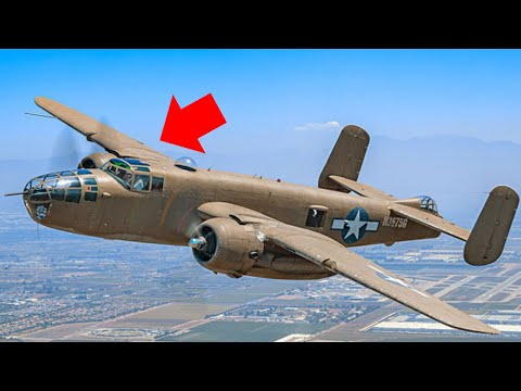 German Pilots Laughed at the B 25, Until Its 12 Nose Mounted  50 Cals Created a Wall of Lead