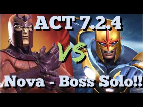 MCOC - ACT 7.2.4 - Magneto VS Nova - Boss Solo!!!