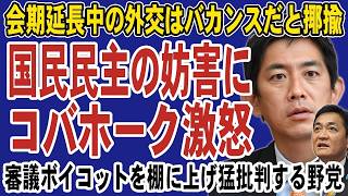 小林鷹之が国民民主に激怒！パプアニューギニア外交をバカンスだと揶揄されてしまう