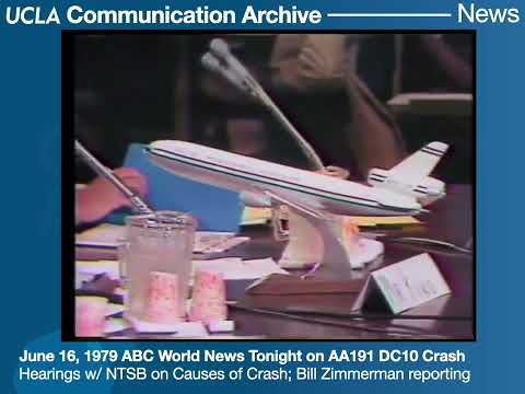 AA191 DC10 disaster: Damaged warning circuit (not pilot) blamed 06/16/79 ABC World News Tonight
