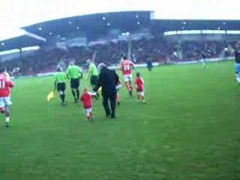 Jamie Bryan Nobbs. 3 year old boy. Wrexham football mascot.