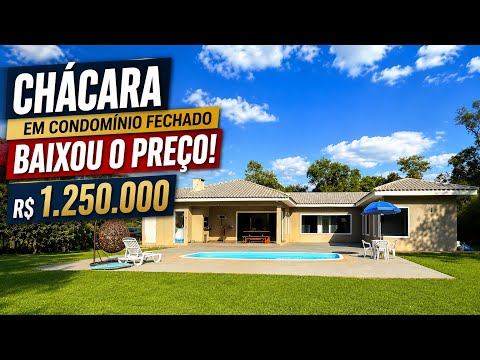 CHÁCARA A VENDA EM CONDOMÍNIO FECHADO | PRÓXIMO A FAZENDA RIO GRANDE | BAIXOU O PREÇO | CASA NOVA