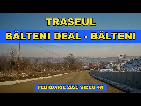 Drumul BALTENI DEAL - BALTENI Vaslui februarie 2023 video 4K