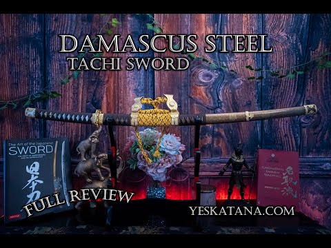 A BUDGET TACHI SWORD IN DAMASCUS STEEL THAT IS ACTUALLY GOOD  | FULL REVIEW@yeskatana8860 #tachi