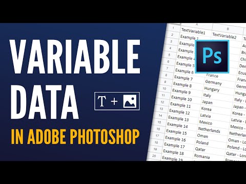 How to use Variable data, text and images - Adobe Photoshop CC tutorial