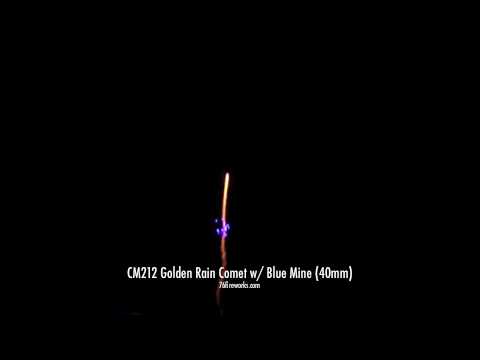 CM212 Golden Rain Comet w/ Blue Mine (40mm)