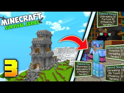 Lovely Clasher - I Built An ENCHANTING Tower In Minecraft PE 😍| Minecraft PE Survival Series In Hindi 1.20 S3E3