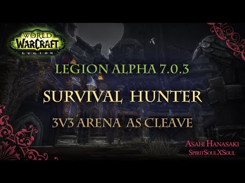 Lv110 SV Hunter PVP | 3v3 Arena as Cleave "KFC" | WoW Legion Alpha 7.0 by SpiritSoulXSoul
