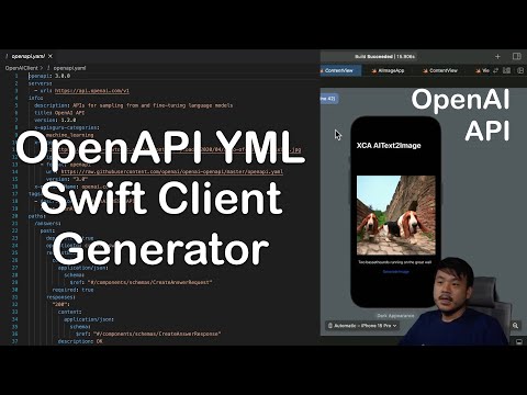 Generate Swift OpenAI Client using OpenAPI Generator | Build AI Text to Image iOS App | DALL-E thumbnail