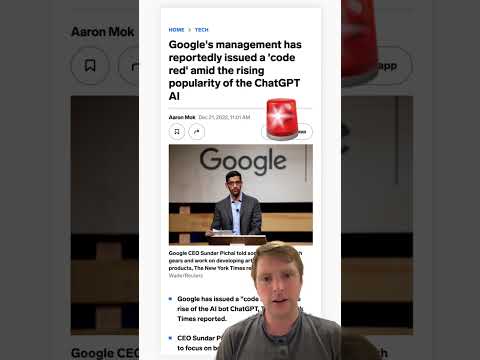 Google issues “code red” in response to ChatGPT and other AI technologies. #aiwriting #ai