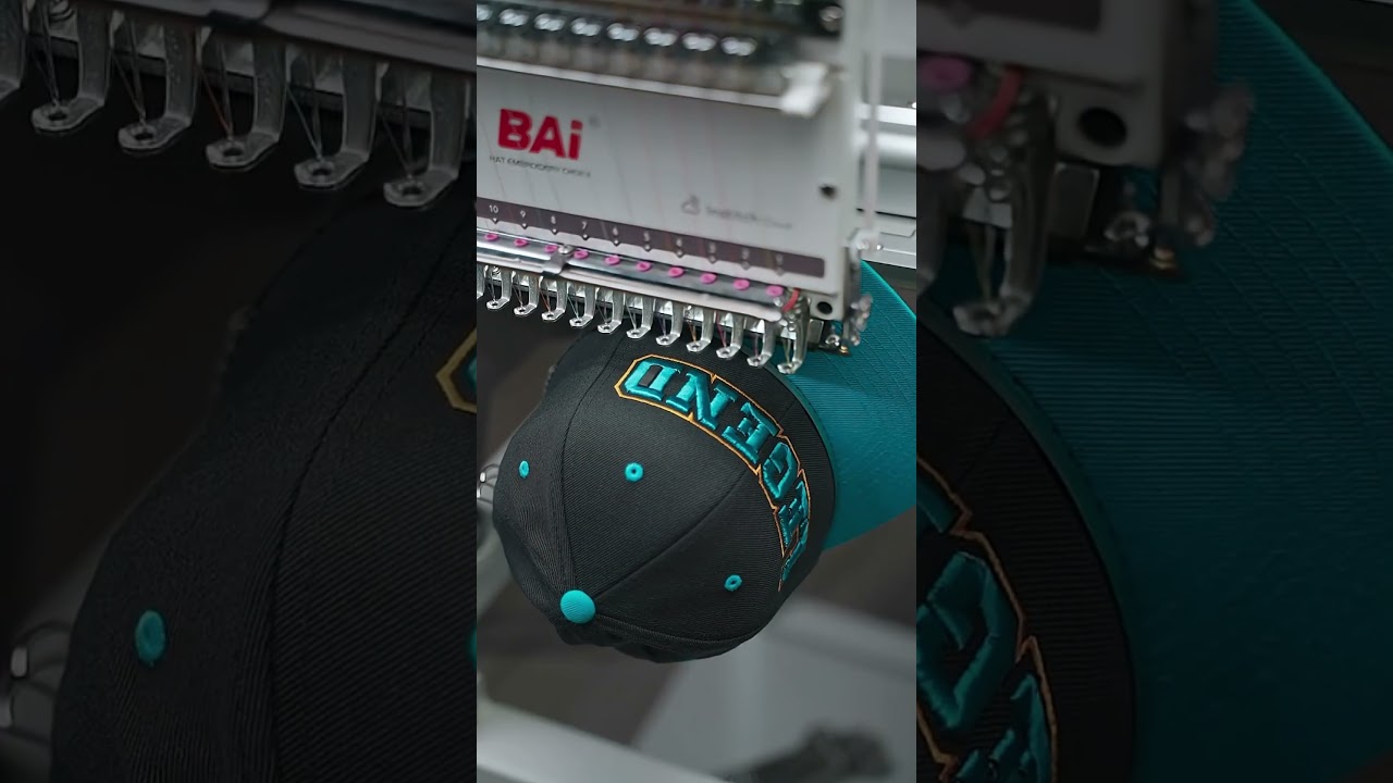 🔥 3D Puff & Side Embroidery on a Cap | BAi Mirror Embroidery Machine from PrintDirect US
