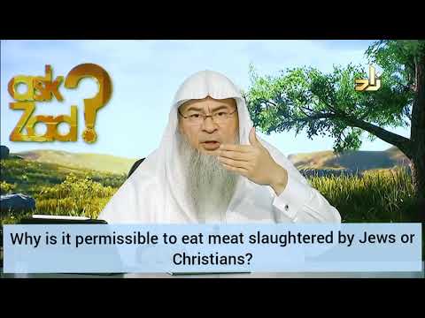Why is it permissible to eat meat slaughtered by Christians & J*ws, they don't say Bismillah - Assim