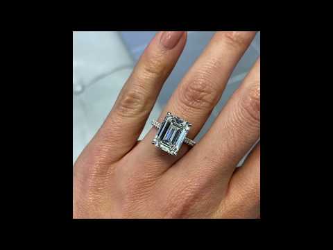5.78 ct Emerald Cut Diamond Engagement Ring