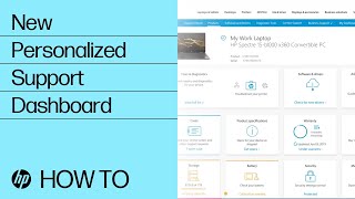 Personalized Support Dashboard experience from HP Support