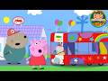 Peppa Pig Fixes The BROKEN Party Bus Car Shop Adventure Full Episodes Kids Cartoon 49 Mins