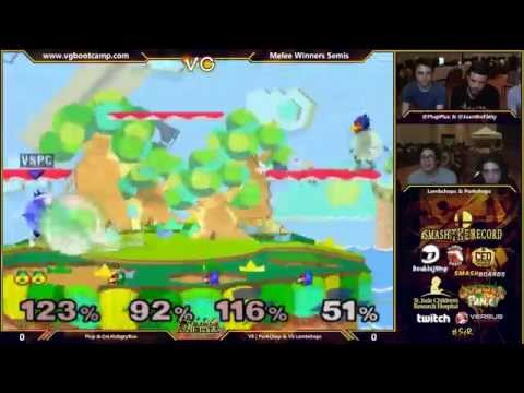 STR - Plup & Crs.Hungrybox Vs. Porkchops & Lambchops - SSBM Winners Semis - Melee
