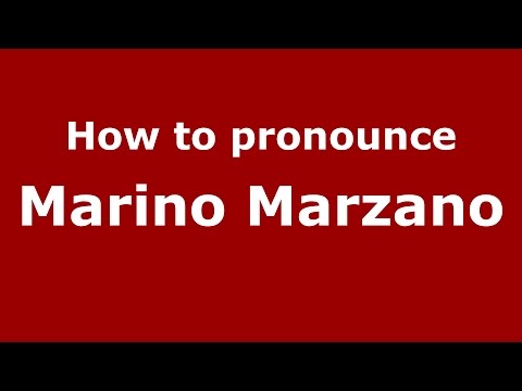 How to pronounce Marino Marzano (Italian/Italy)  - PronounceNames.com