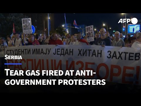 Protesters rally in Serbia where police fire tear gas | AFP