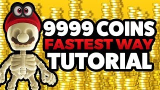 Super Mario Odyssey - FASTEST WAY to 9999 COINS! [TUTORIAL]