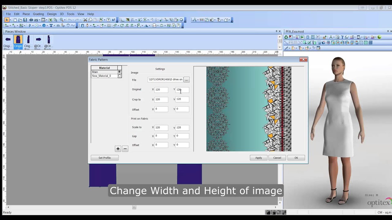 Optitex Tutorial - Creating a Printed Fabric Virtual Sample