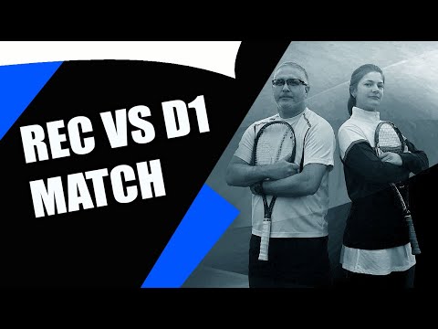 Male Club Player vs. Female Ex D1 College Tennis Player Match