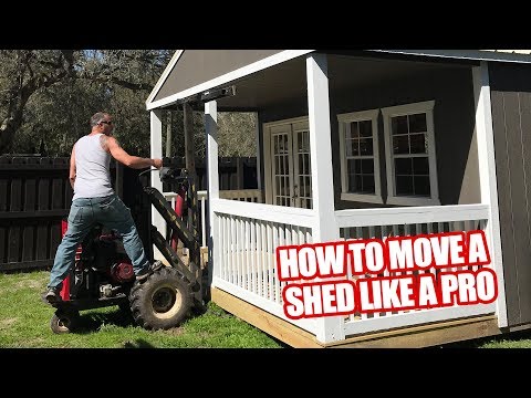 Part of a video titled How To Move a Shed Like a Pro - YouTube