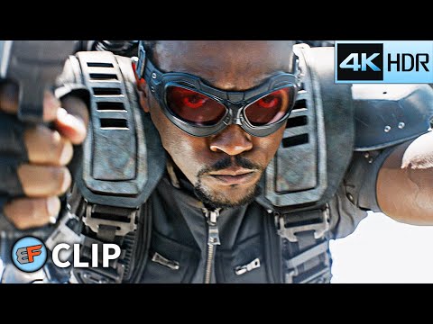 Falcon vs Quinjet | Captain America The Winter Soldier (2014) 4K HDR Movie Clip